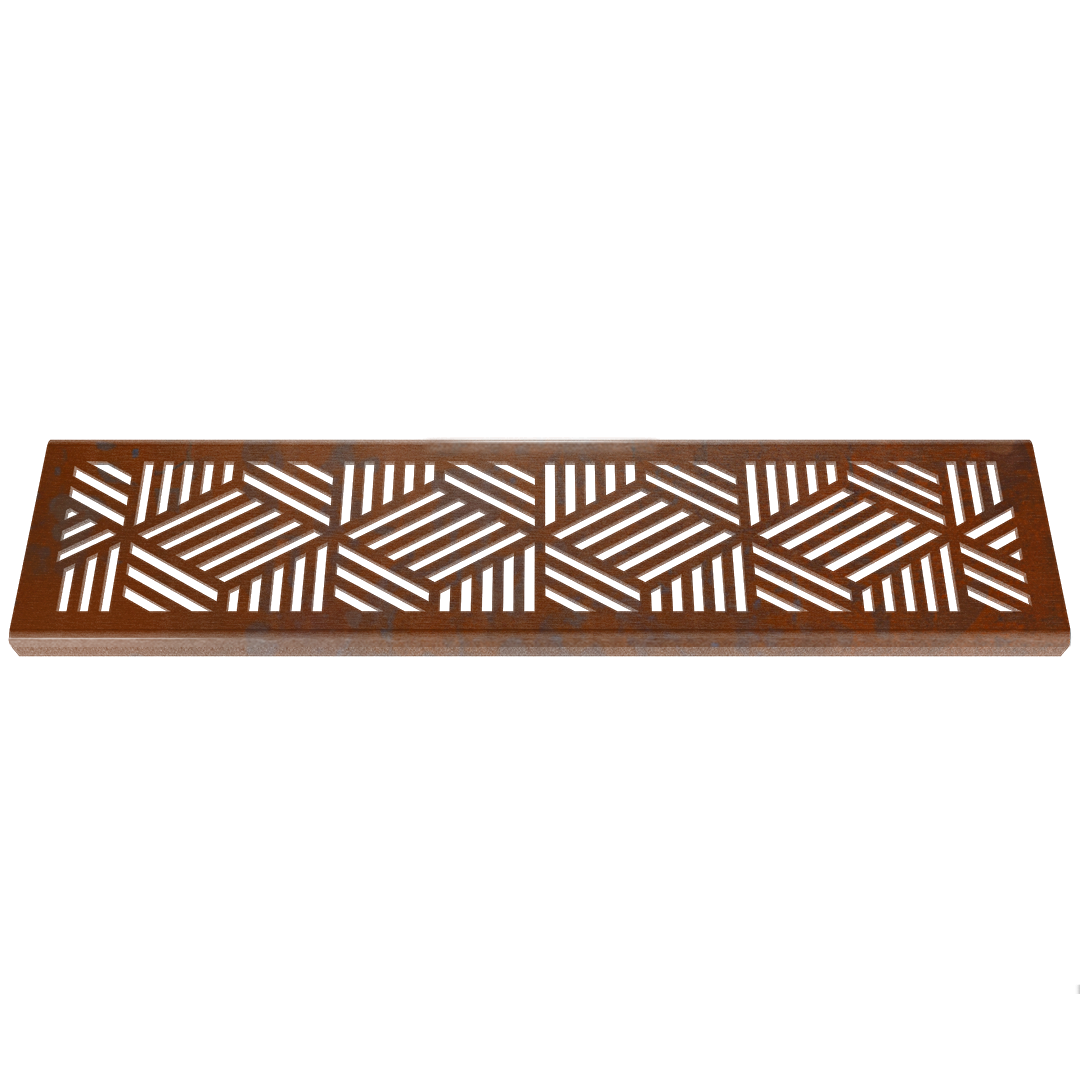 Cubix Corten Steel Channel Drain Grate 75 x 913mm (3 Inch)