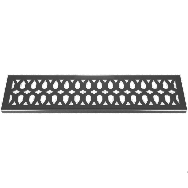 Diamond Corten Steel Channel Drain Grate 75 x 913mm (3 Inch)