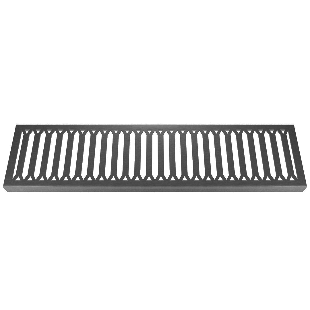 Hexagon Corten Steel Channel Drain Grate 125 x 1000mm (5 Inch)