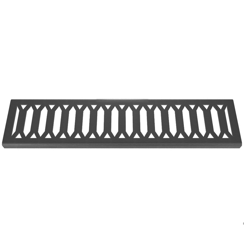 Hexagon Corten Steel Channel Drain Grate 75 x 913mm (3 Inch)