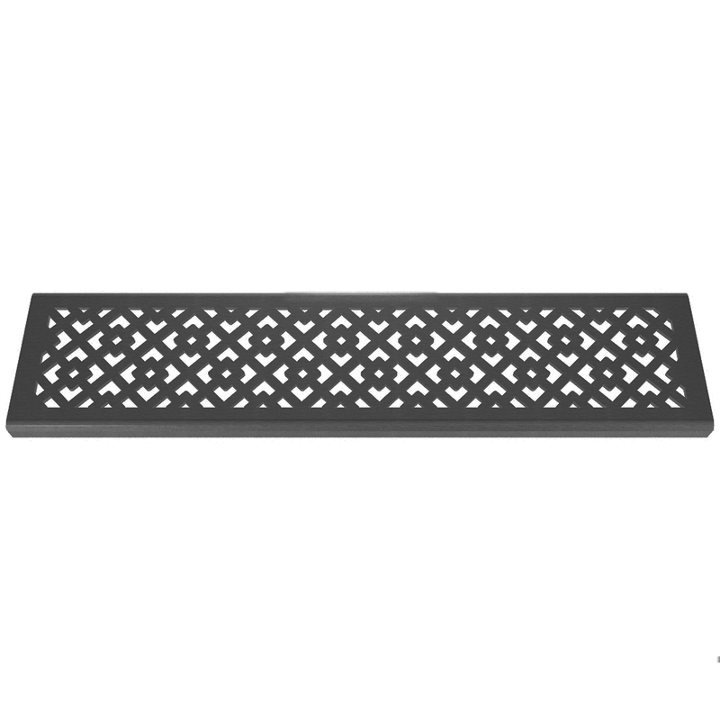 Oblique Corten Steel Channel Drain Grate 75 x 913mm (3 Inch)