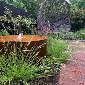 Corten Steel Round Water Table