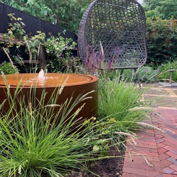 Corten Steel Round Water Table