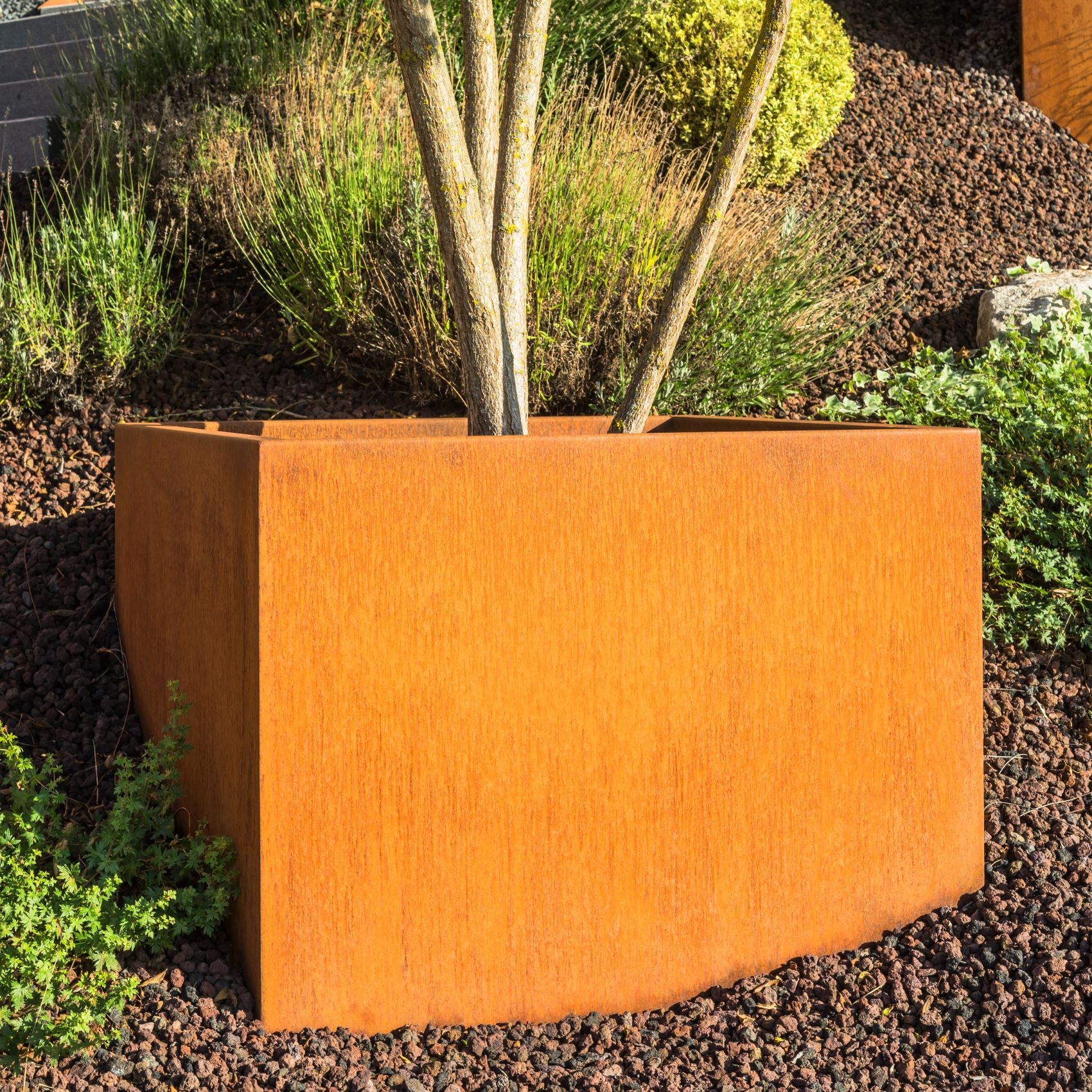 Corten Steel Arden Cube Planter