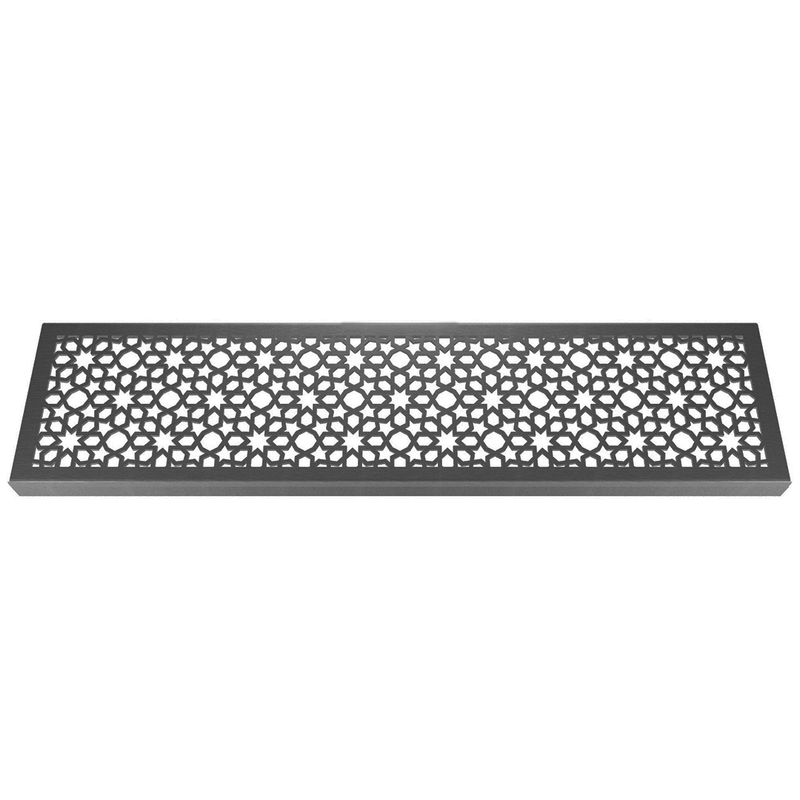 Star Burst Corten Steel Channel Drain Grate 125 x 1000mm (5 Inch)