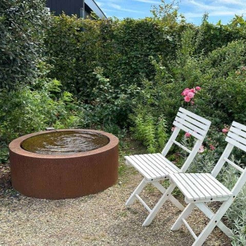 Corten Steel Round Water Table